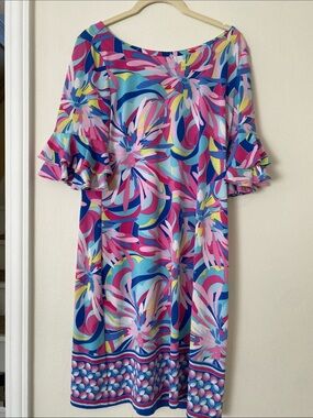 Pappagallo Multicolor Floral Off-Shoulder Mini Dress